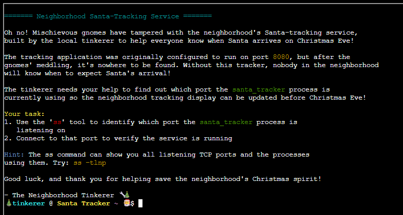 Santa's Gift-Tracking Service Port Mystery