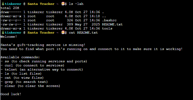There is a README.txt which shows all the executables at our disposal.