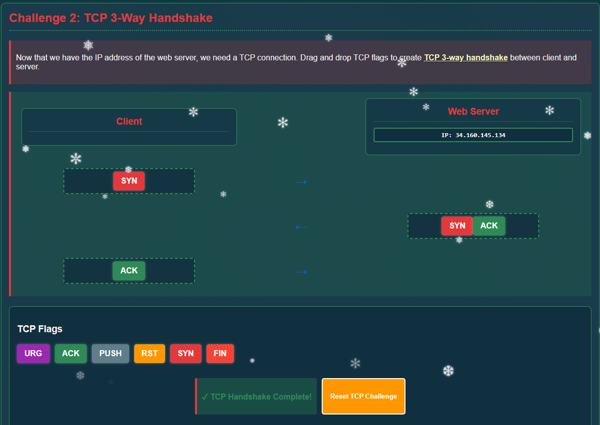 Challenge 2 : TCP 3-Way Handshake